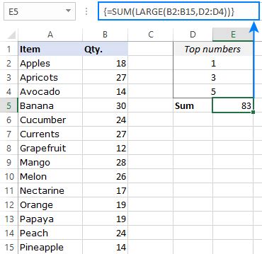 find the sum of largest 6 digit number|How to find sum of largest N numbers in Excel .